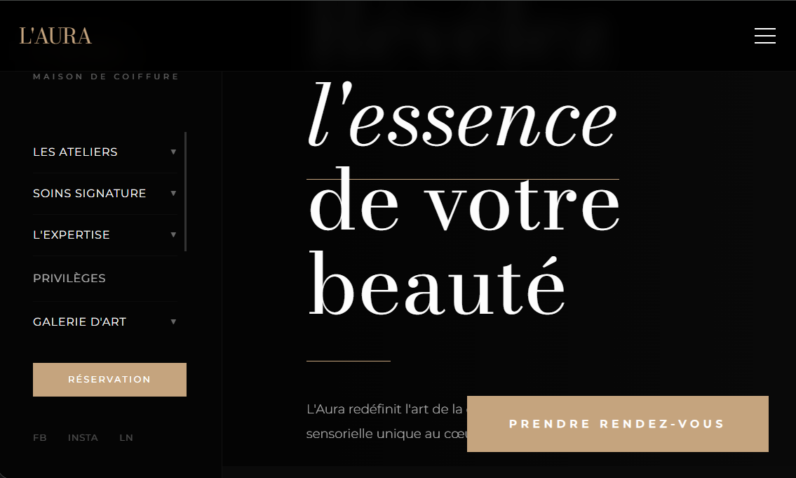 Portfolio salon de coiffure