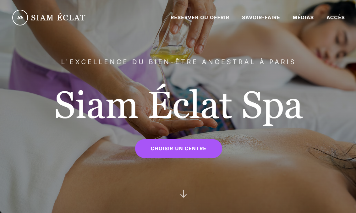 Portfolio salon de massage